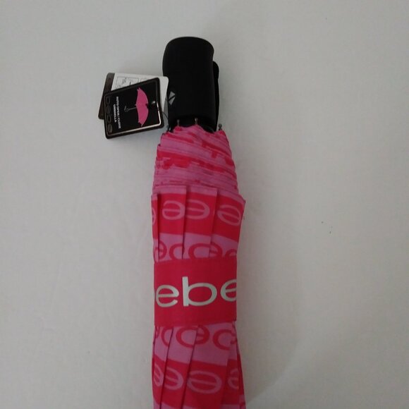 Bebe Pink Logo Compact Umbrella Auto Open - Picture 15 of 15